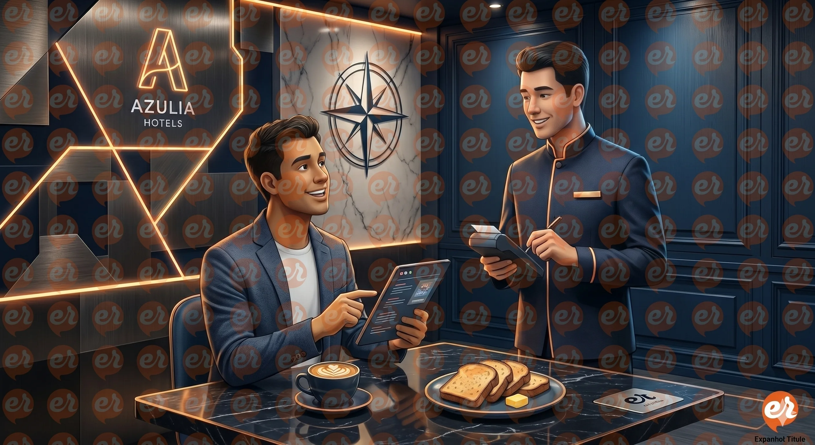 Pedir café da manhã no hotel